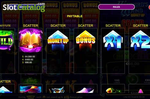 Скрин7. Wizards Wand Money Up слот