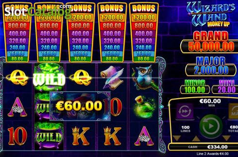 Скрин4. Wizards Wand Money Up слот