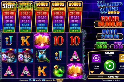Скрин2. Wizards Wand Money Up слот