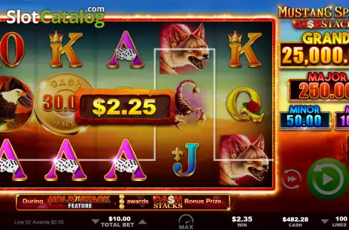 Скрин3. Mustang Spirit Cash Stacks слот
