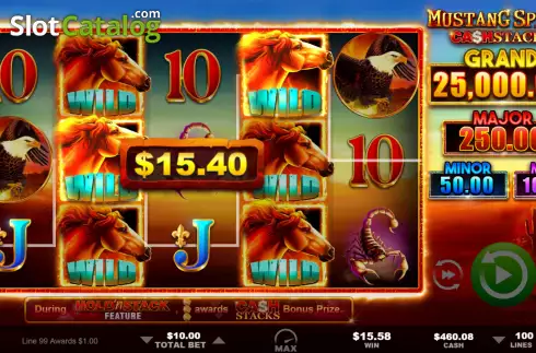 Скрин4. Mustang Spirit Cash Stacks слот
