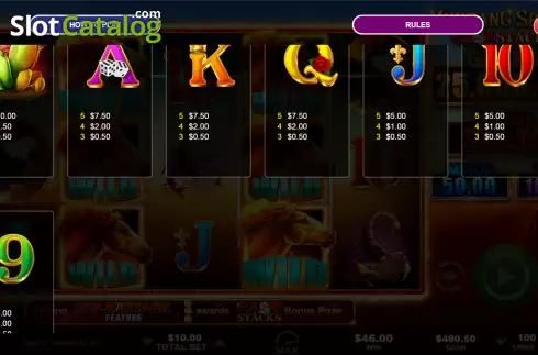 Скрин7. Mustang Spirit Cash Stacks слот