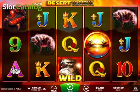 Скрин2. Desert Hawk слот