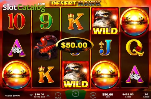 Скрин4. Desert Hawk слот