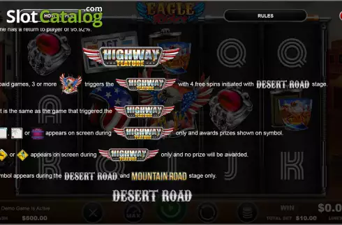 Скрин9. Eagle Rider слот