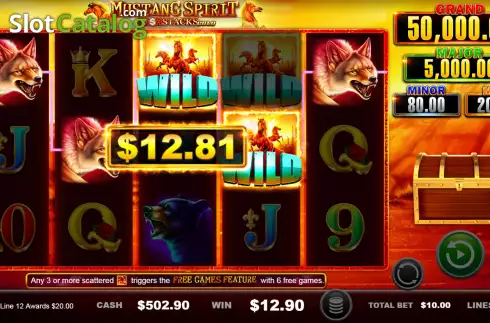 Скрин3. Mustang Spirit Cash Stacks Gold слот