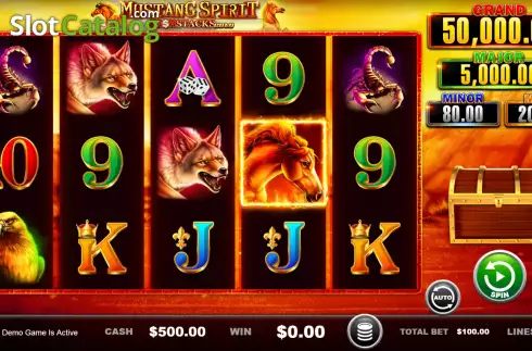 Скрин2. Mustang Spirit Cash Stacks Gold слот
