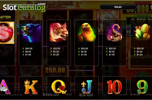 Скрин6. Mustang Spirit Cash Stacks Gold слот