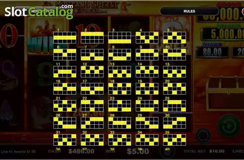 Скрин8. Mustang Spirit Cash Stacks Gold слот