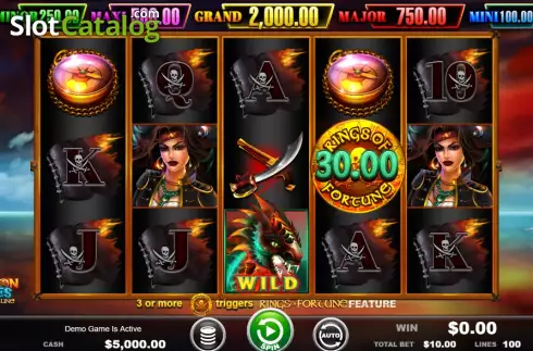 Скрин2. Dragon Waves - Rings of Fortune слот