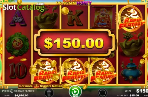 Скрин3. Rapid Feature Dragon Money слот