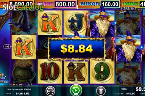 Скрин3. Wonder Wizard Quad Shot слот
