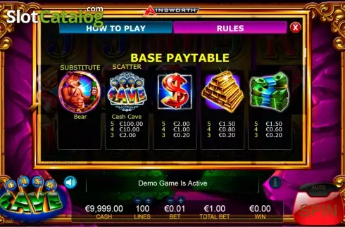 Скрин2. Cash Cave слот