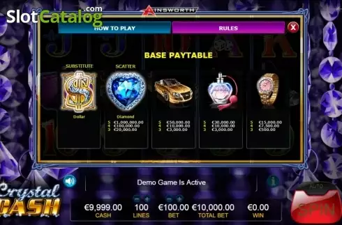 Скрин2. Crystal Cash слот