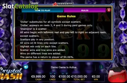 Скрин8. Crystal Cash слот