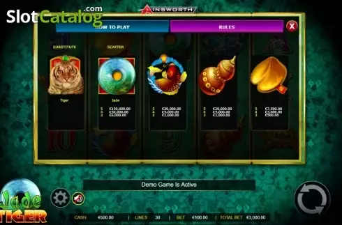 Скрин5. Jade Tiger слот