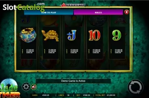 Скрин6. Jade Tiger слот