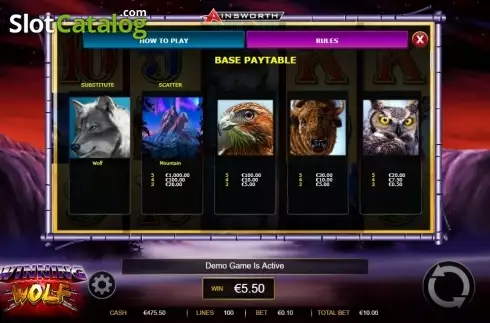 Скрин5. Winning Wolf слот