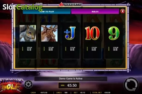 Скрин6. Winning Wolf слот
