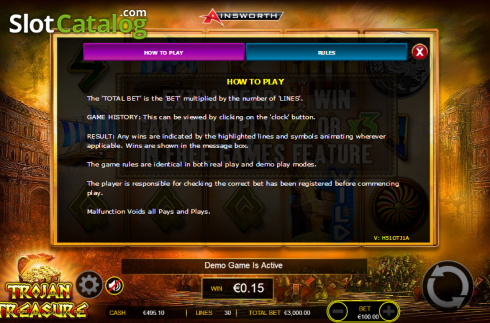 Скрин6. Trojan Treasure слот