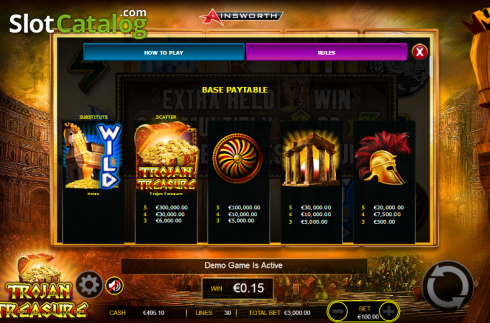 Скрин7. Trojan Treasure слот