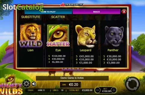 Скрин5. Mighty Wilds слот