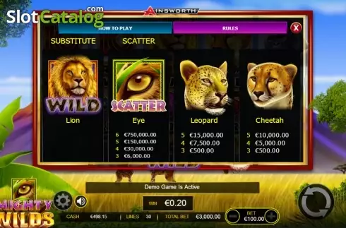 Скрин9. Mighty Wilds слот