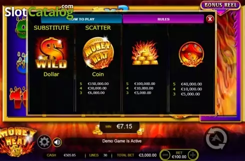 Скрин9. Money Heat слот