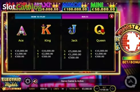 Скрин8. Electric Nights King Strike слот