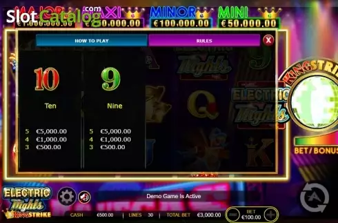 Скрин9. Electric Nights King Strike слот