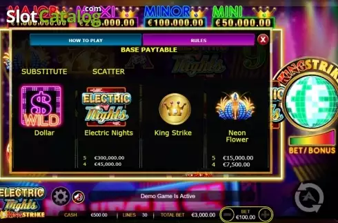 Скрин6. Electric Nights King Strike слот
