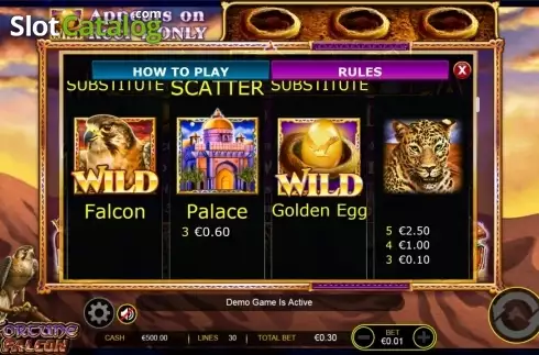 Скрин2. Fortune falcon wild respins слот