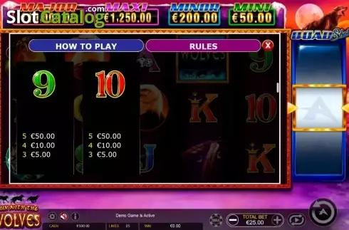 Скрин5. Run with the Wolves Quad Shot слот