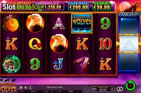 Скрин8. Run with the Wolves Quad Shot слот
