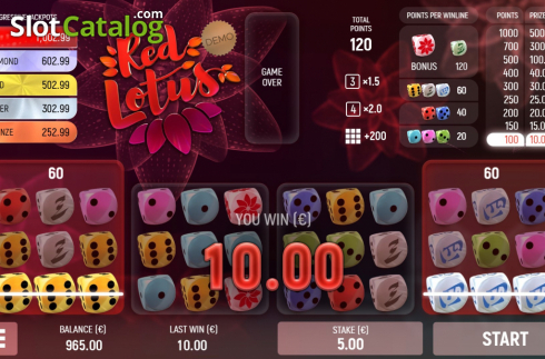Скрин5. Red Lotus (Air Dice) слот