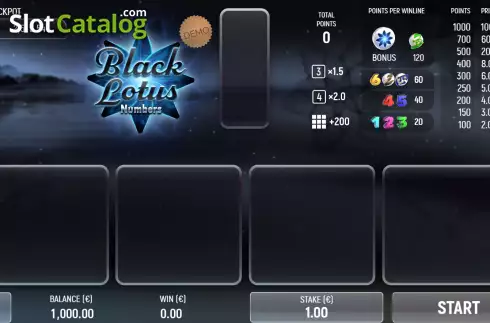 Скрин2. Black Lotus Numbers слот