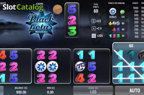 Скрин3. Black Lotus Numbers слот