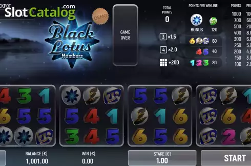Скрин4. Black Lotus Numbers слот