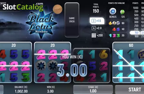 Скрин5. Black Lotus Numbers слот