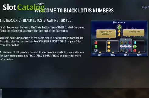Скрин6. Black Lotus Numbers слот