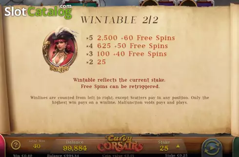 Скрин7. Curvy Corsairs слот