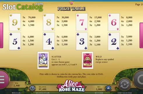 Скрин5. Alice of the Rose Maze слот