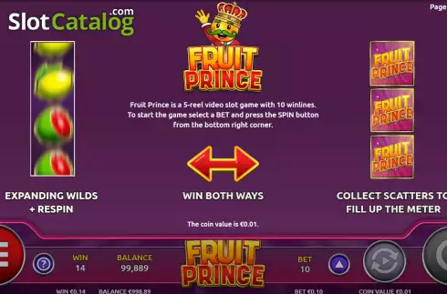 Скрин5. Fruit Prince слот