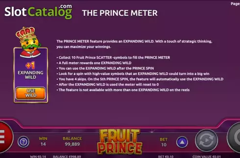 Скрин9. Fruit Prince слот