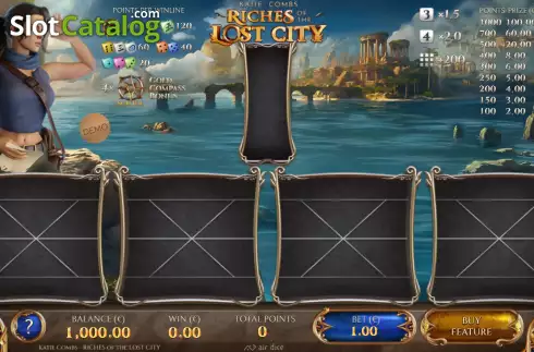 Скрин2. Katie Combs – Riches of the Lost City слот