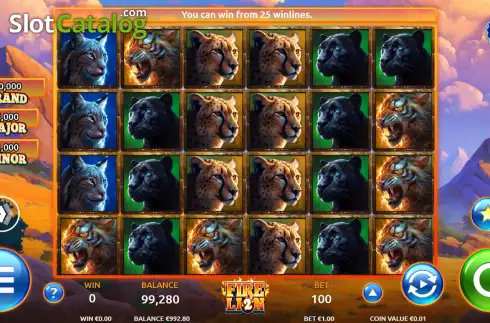 Скрин2. Fire Lion 2 слот