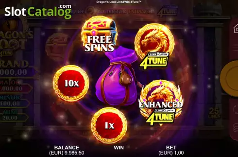 Скрин6. Dragon's Loot Link&Win 4Tune слот