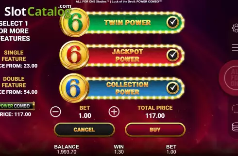 Скрин6. Luck of the Devil: POWER COMBO слот