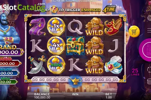 Скрин3. Genie's Link&Win 4Tune слот