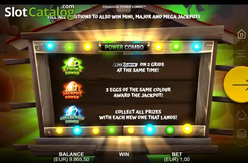 Скрин9. Chickenville Power Combo слот